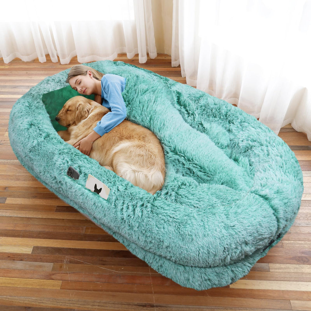 WROS Human Dog Bed outer view shows a spacious rest space for you and pet.