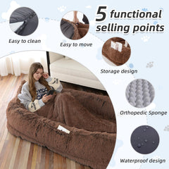 WROS bed with side storage pocket for easy-access essentials.