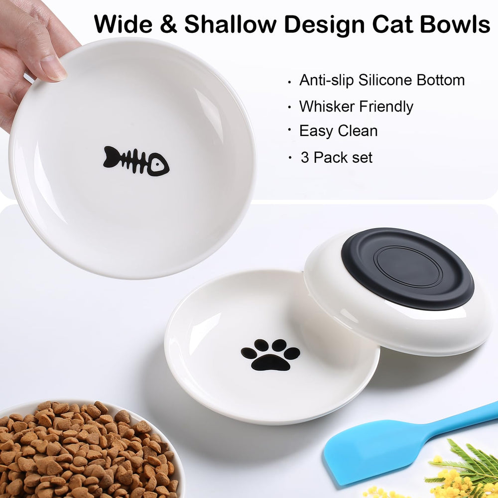 WROSWT ceramic cat bowl uses food-grade ceramic for safe eating