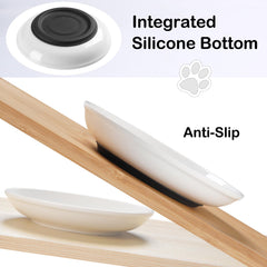 WROSWT cat bowl with wide shallow design for whisker comfort