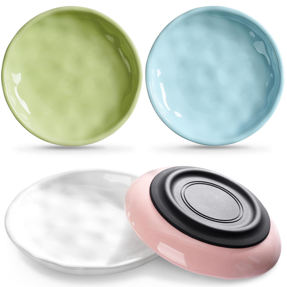 WROSWT non-slip bowl with silicone base prevents tipping during feeding, protecting floors.