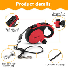 WRSOMIT 360° no-tangle feature demonstrates smooth, tangle-free walks.