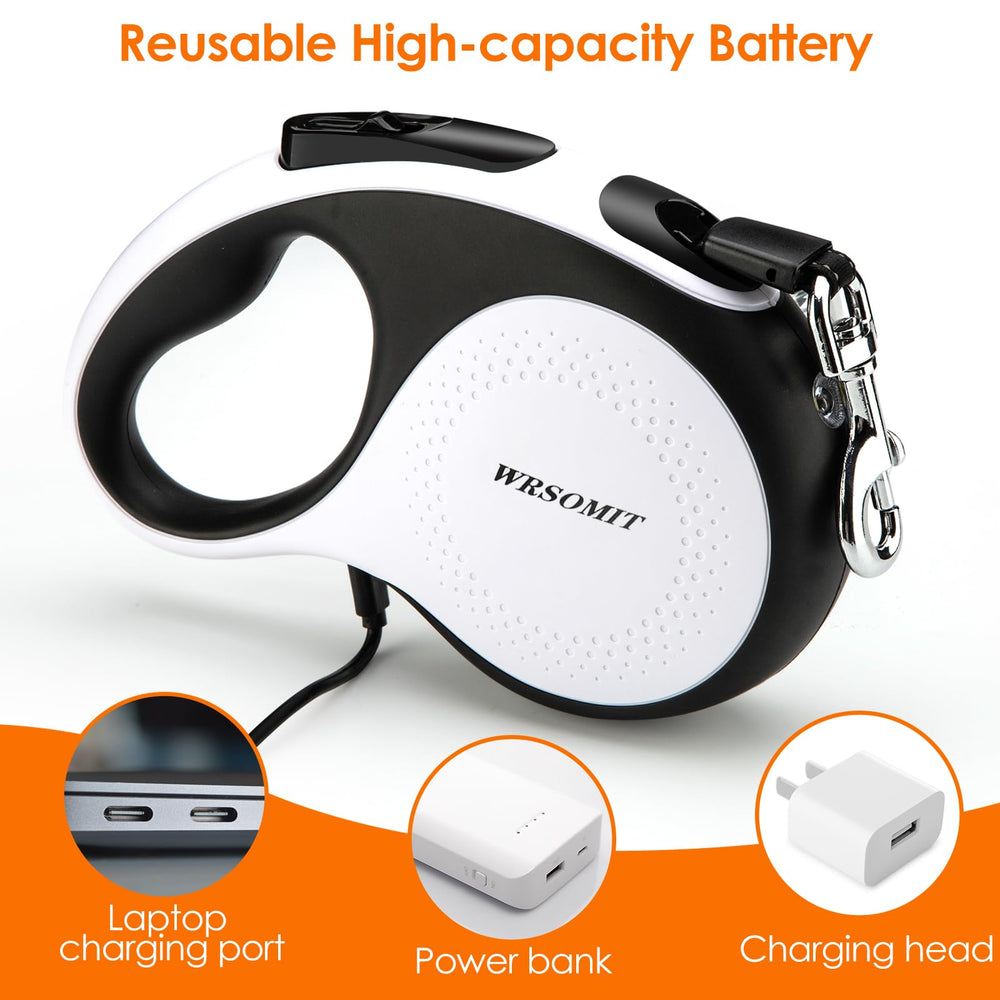 WRSOMIT leash with LED flashlight brightening night walks