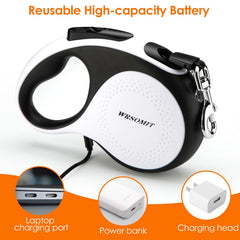 WRSOMIT leash with LED flashlight brightening night walks
