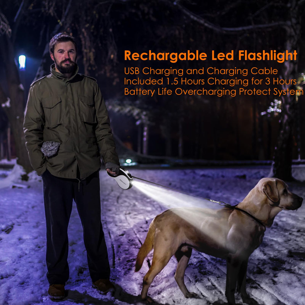 WRSOMIT reflective strip on leash for safer night visibility
