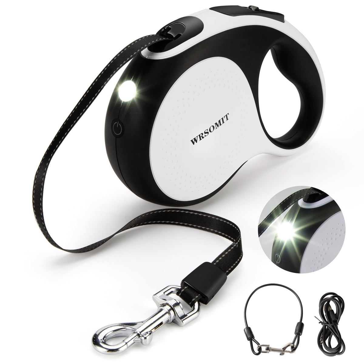WRSOMIT retractable dog leash 16ft in action for controlled walks