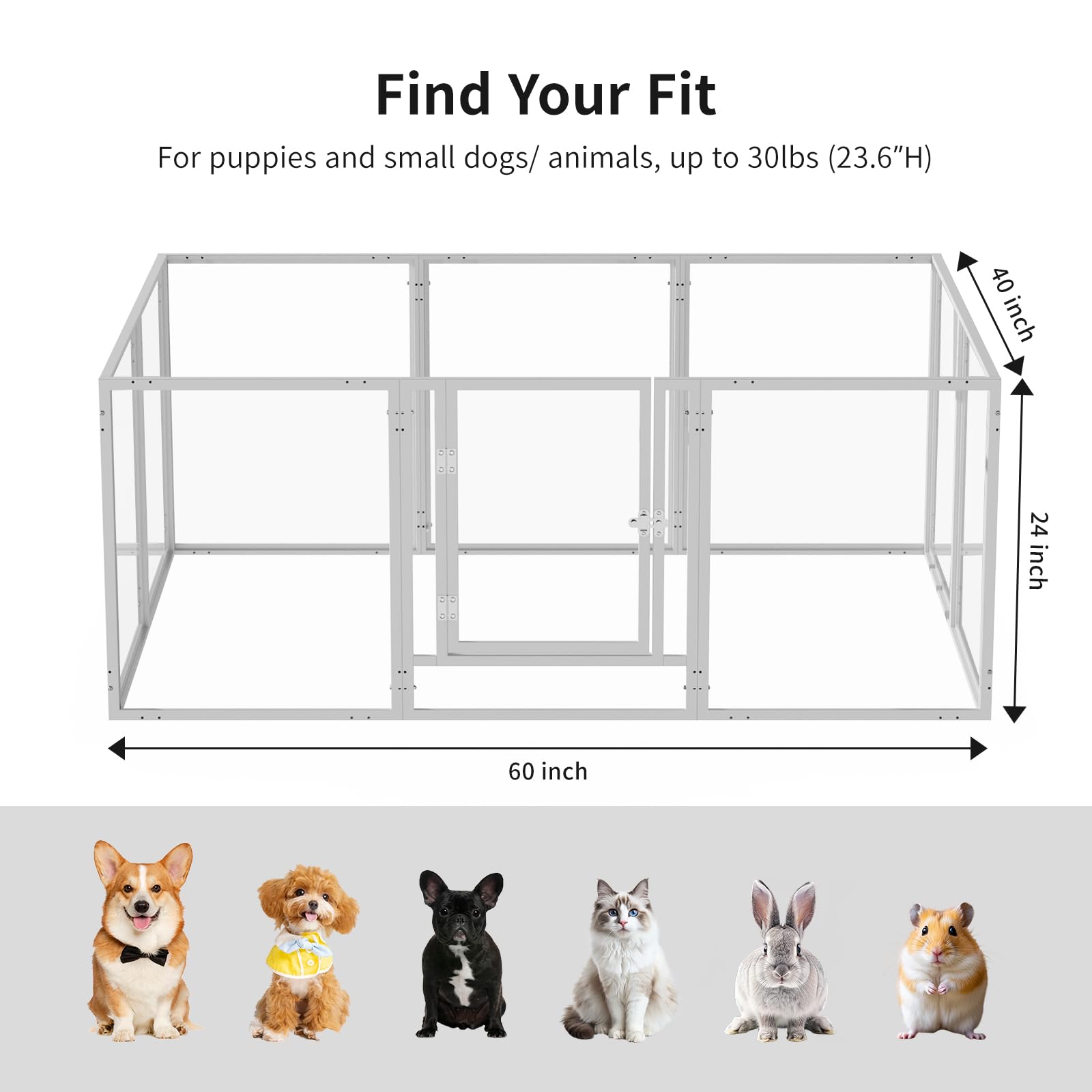 WSHPY 24-inch height ten-panel design demonstrates secure, adaptable play space.