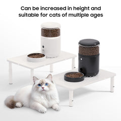 WSOWX adjustable feeder stand height settings adapt to growing cats and puppies