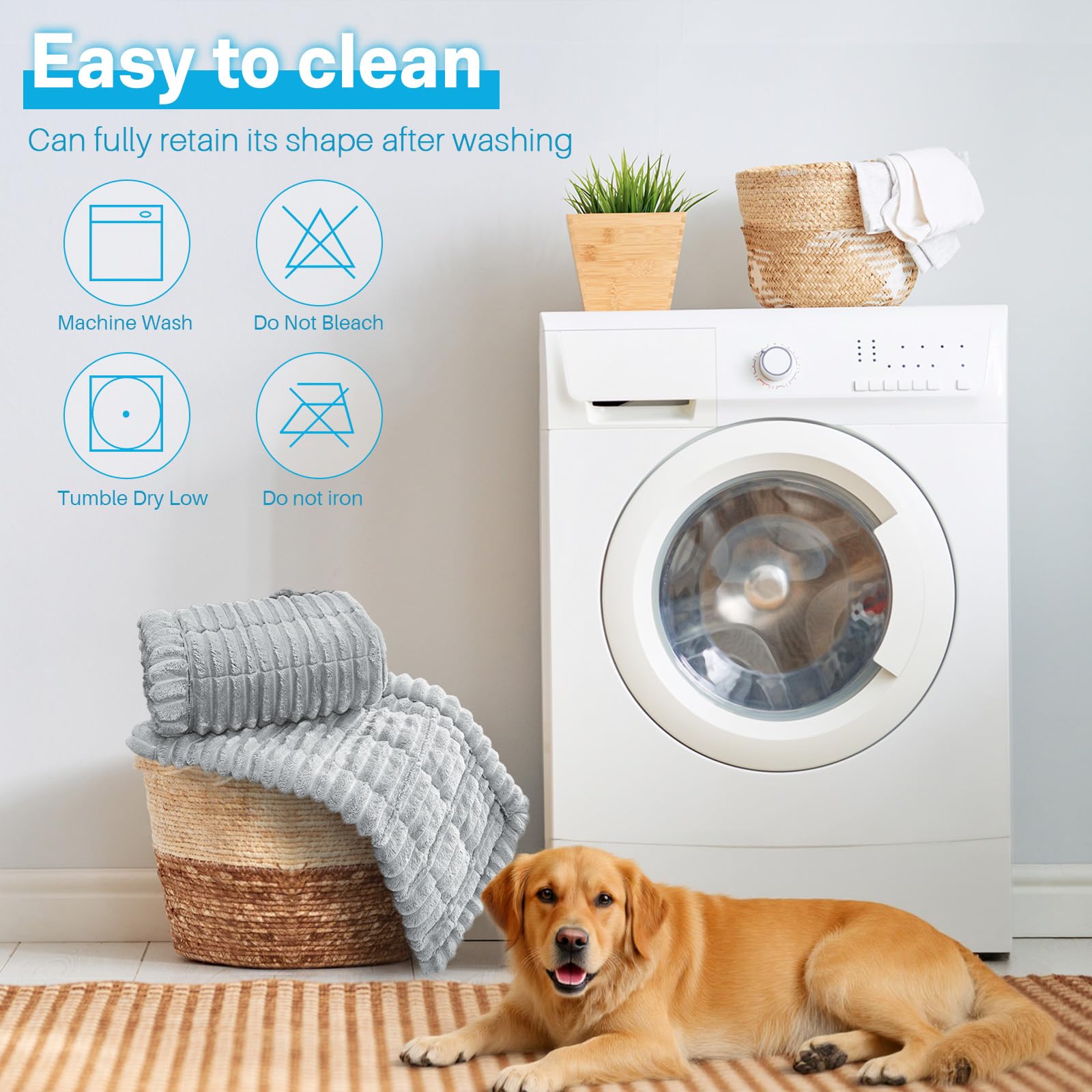 WTHAVEN plaid-design large cover adds style and protection.
