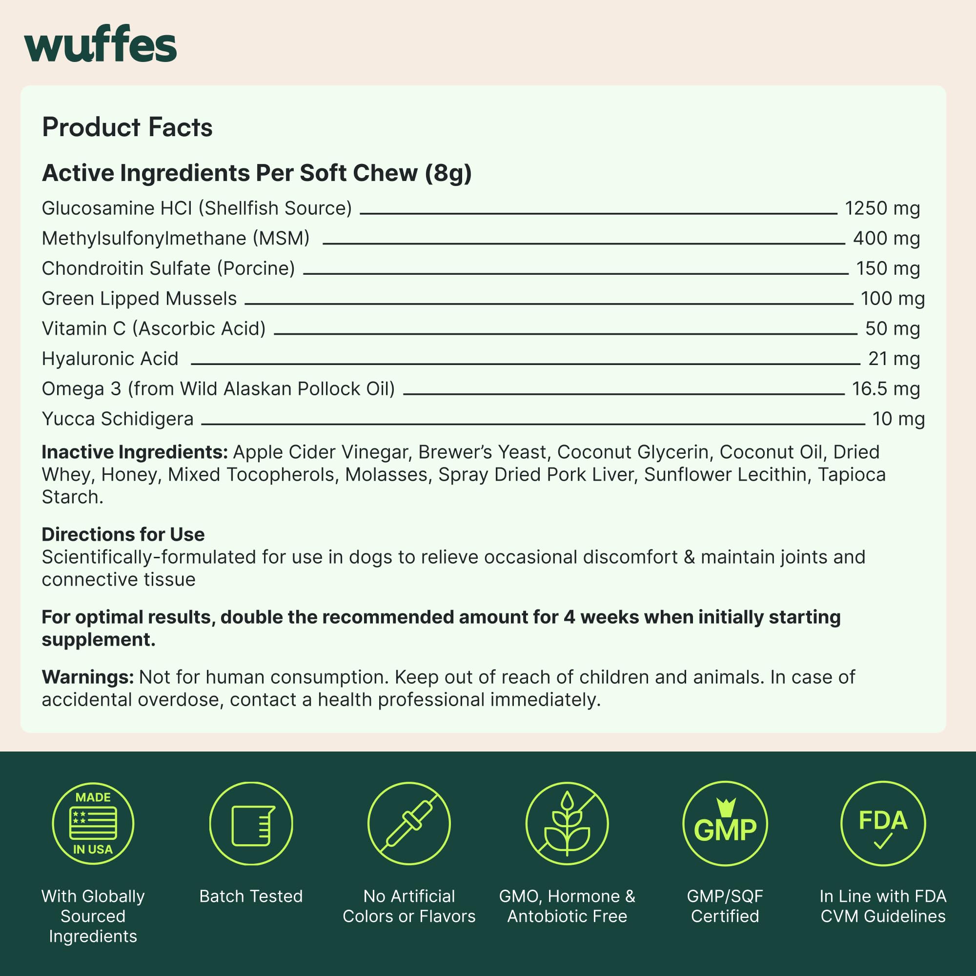 Wuffes 3-pack display showing extended supply for large breeds