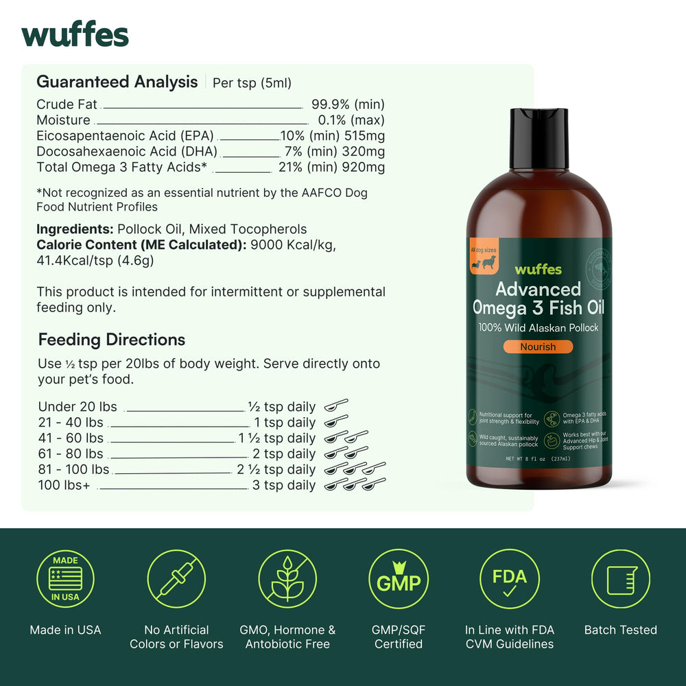 Wuffes Advanced Omega-3 daily pet care routine image