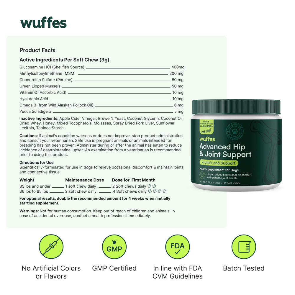 Wuffes dog activity after supplement image shows energetic play