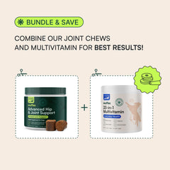 Wuffes multivitamin blend ingredients emphasize skin, coat, gut, and eye health.