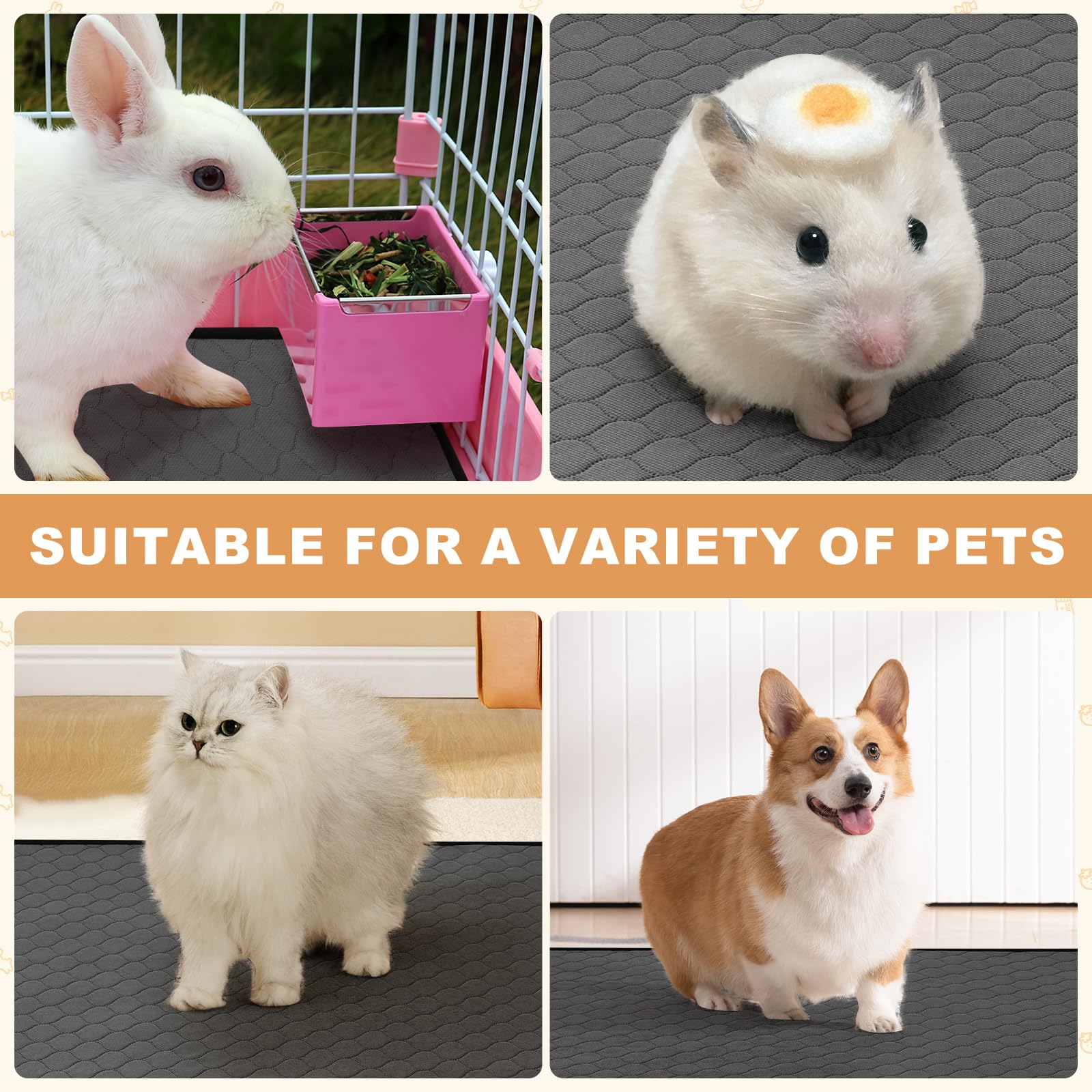 WUFFLYDRY 2-pack guinea pig liners ready for daily bedding needs.