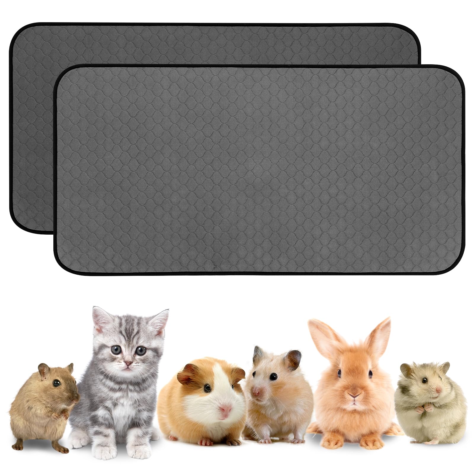 WUFFLYDRY guinea pig liner top view shows anti-slip bottom for stable placement.