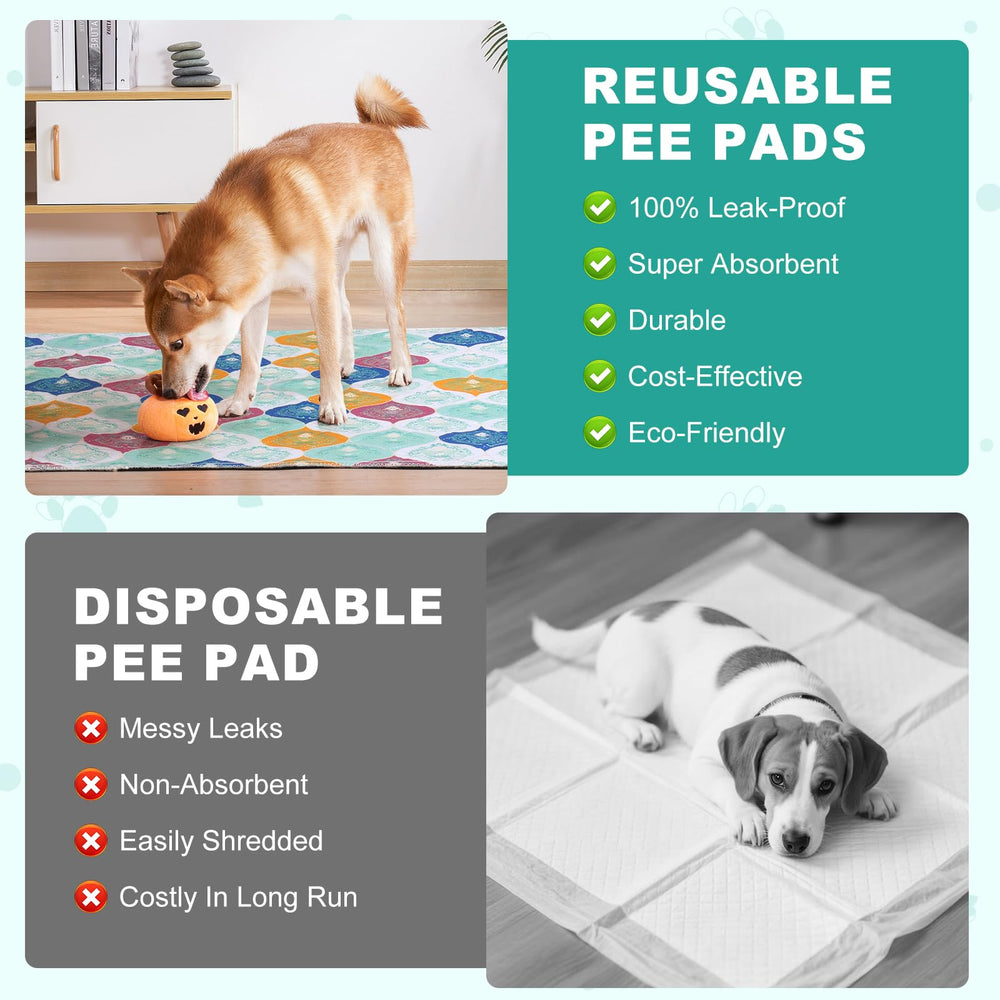 WUFFLYDRY machine washable design reduces waste and saves money over disposables.
