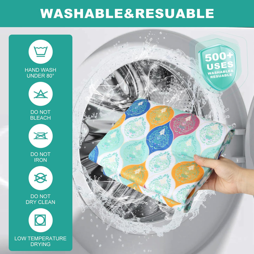 WUFFLYDRY machine-washable pad withstands hundreds of washes.