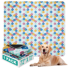 WUFFLYDRY washable puppy pad with absorbent core keeps floors dry during use.