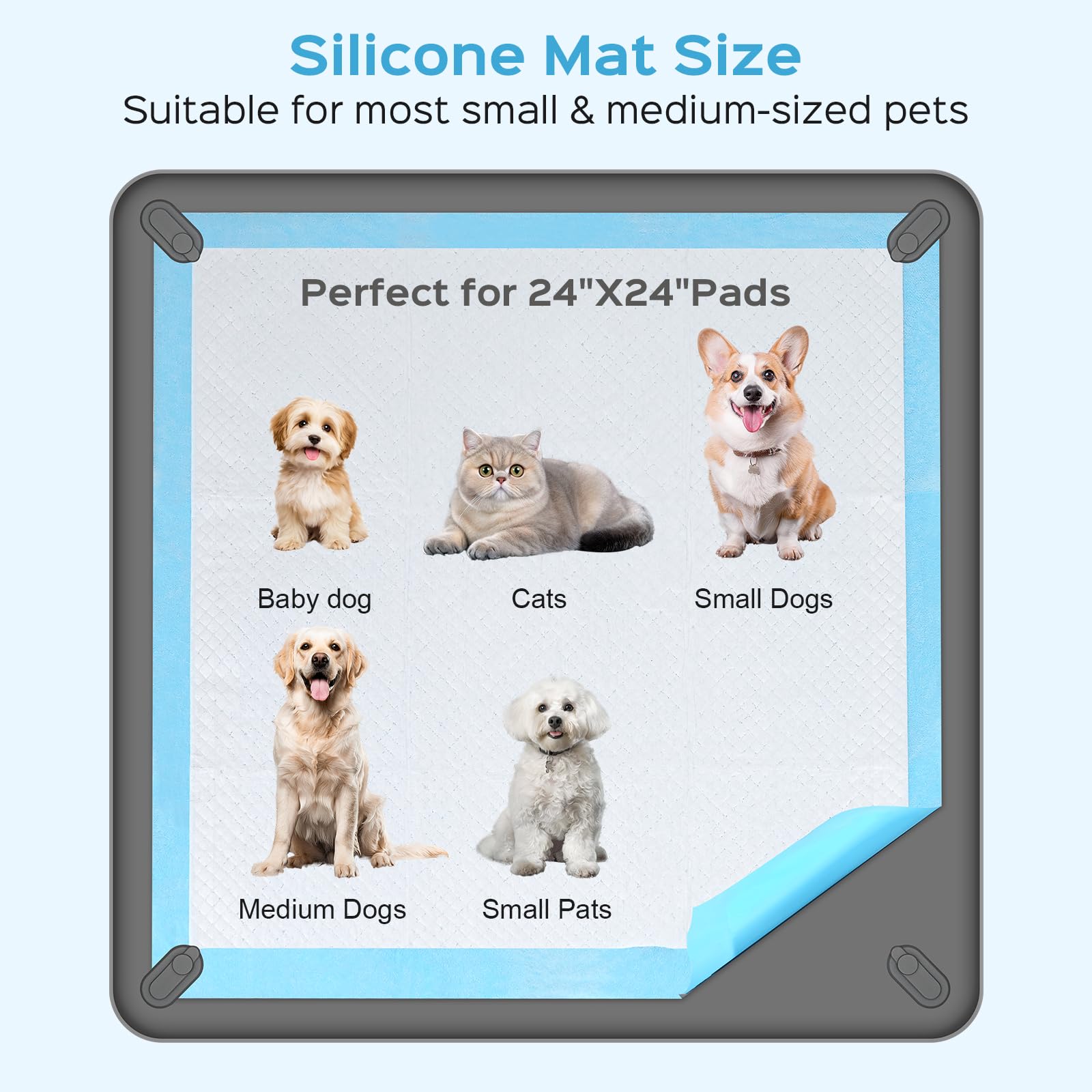 Wuquperf pee pad holder doubles as crate liner during travel and training.