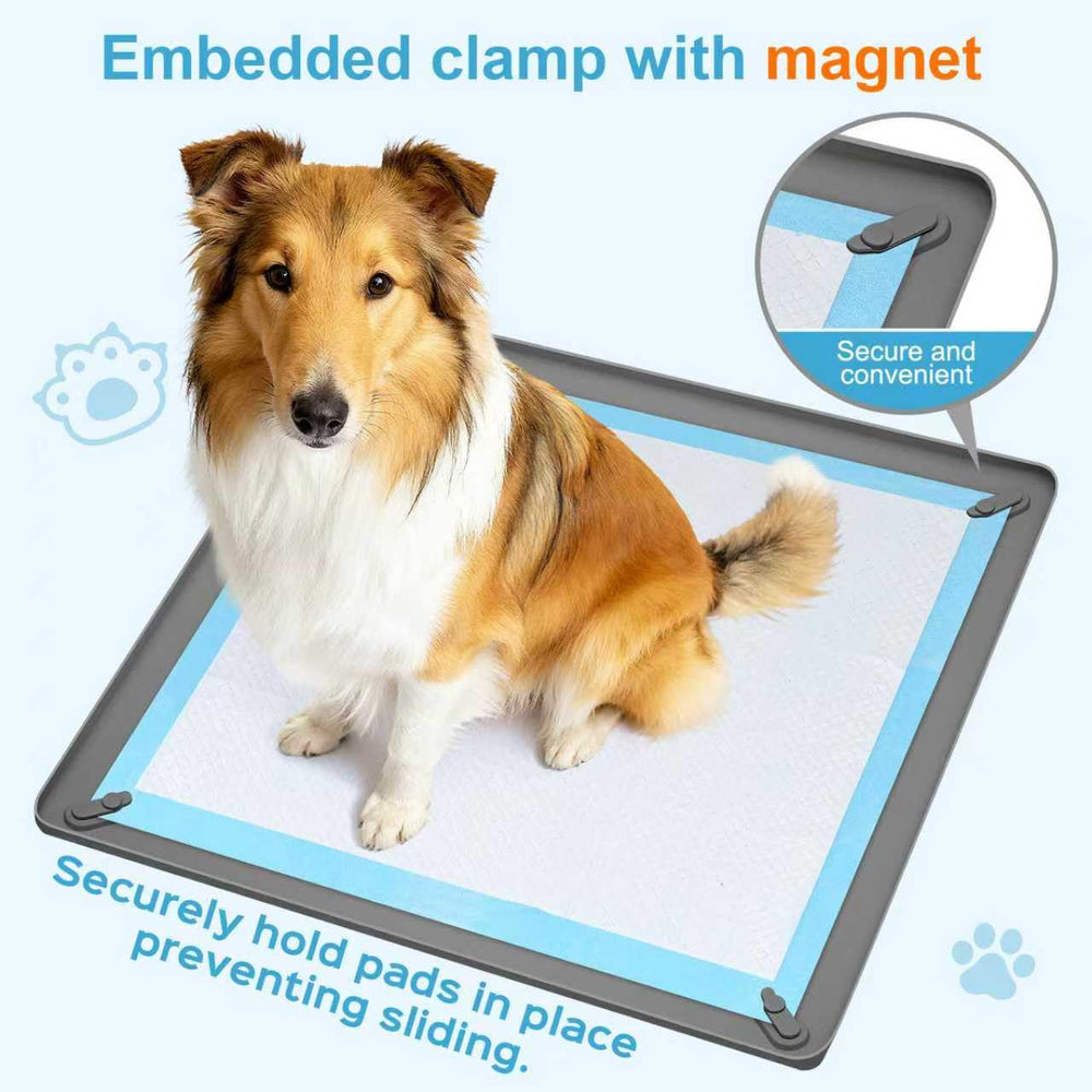 Wuquperf pee pad holder silicone base stays non-slip on any floor surface.