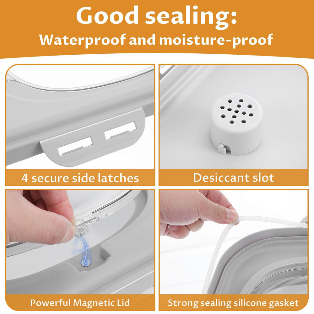 wutfuooo cat litter storage bin includes scoop for quick scooping