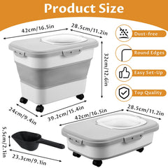wutfuooo cat litter storage bin on wheels in use for mobility