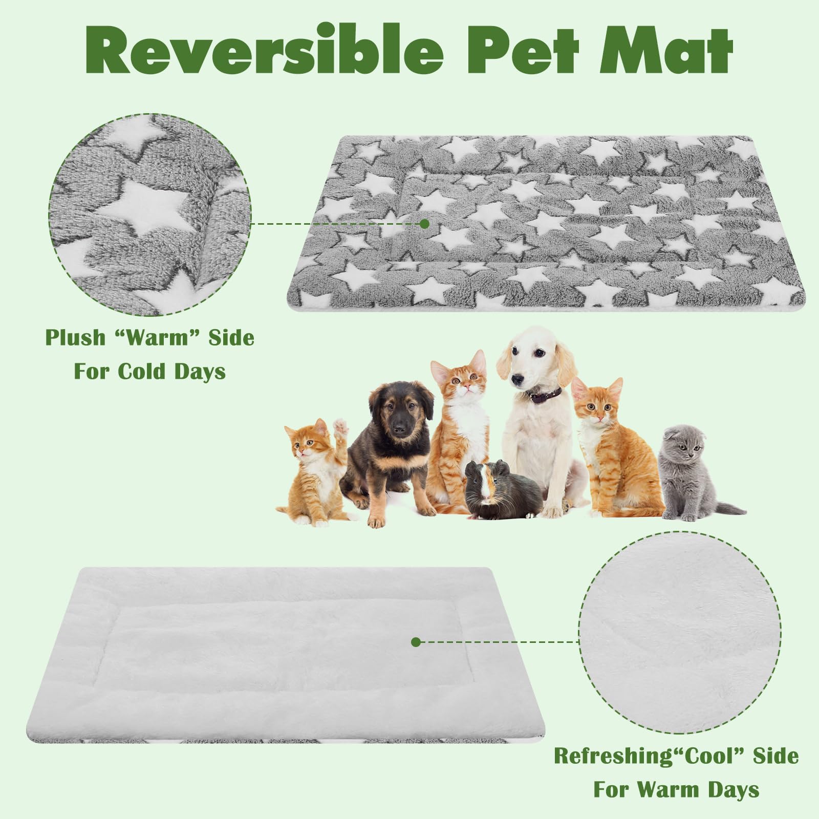 Wutfuooo dog pad soft plush-side provides warm indoor lounging