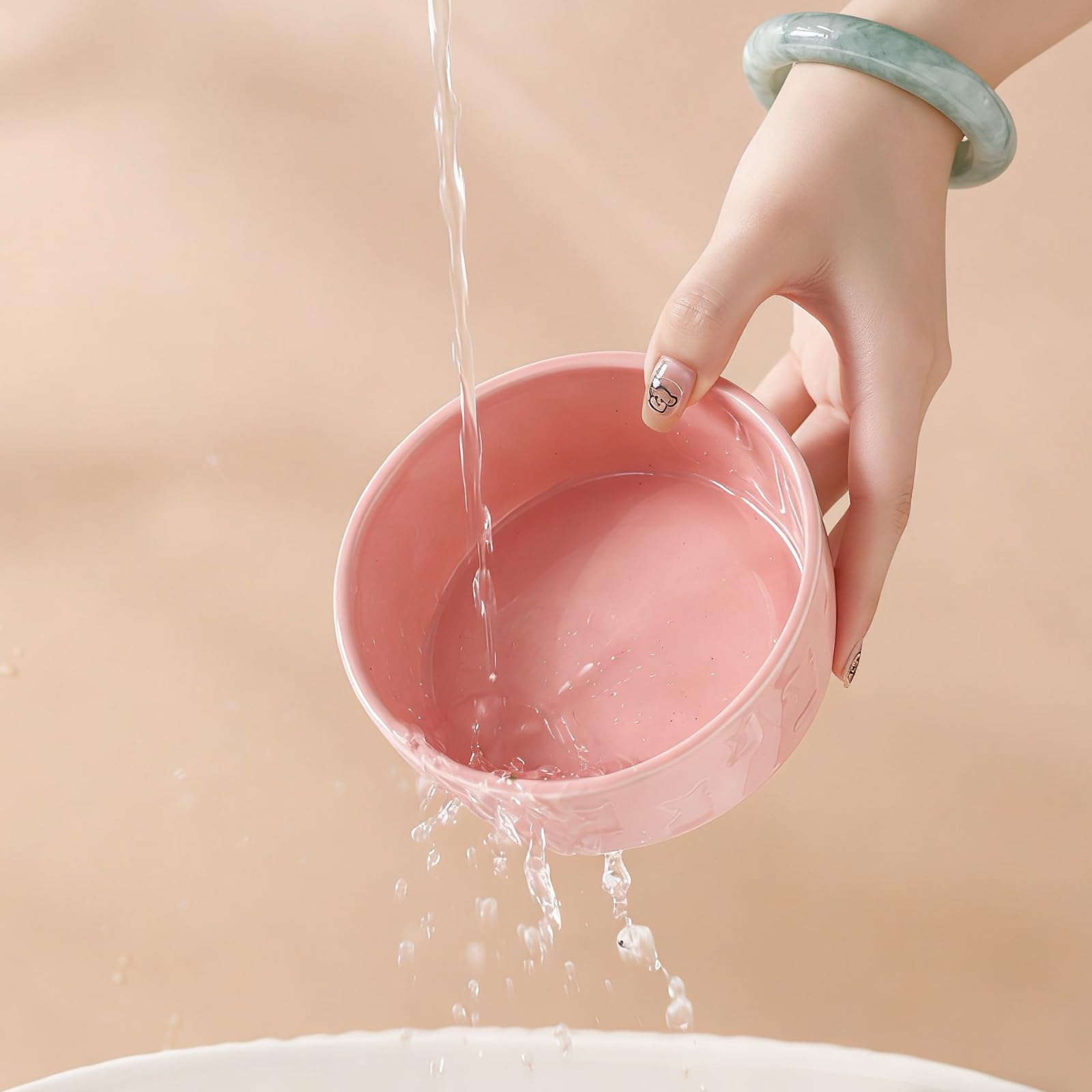 WUYIAZHI dishwasher-safe ceramic dog bowl for easy cleanup