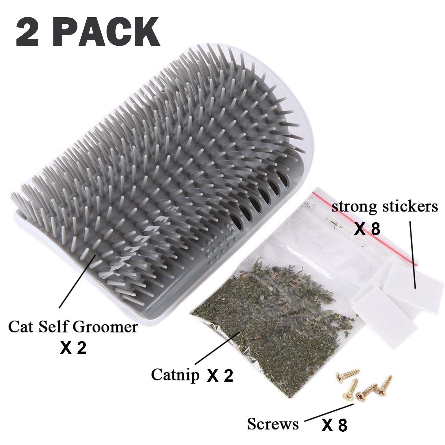 WWVVPET four-pack grooming tools ready for multi-cat households and long-haired or short-haired coats