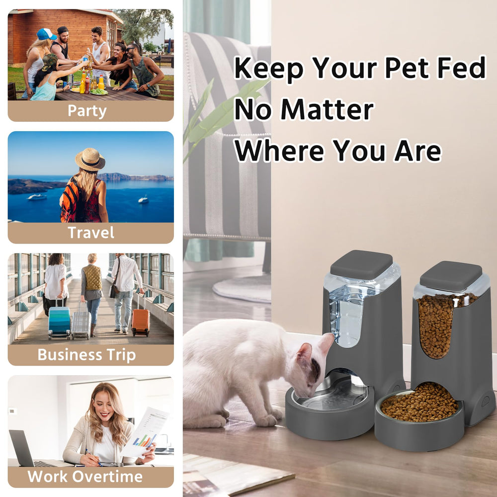WyfKyd automatic cat feeder water dispenser setup for unattended meals