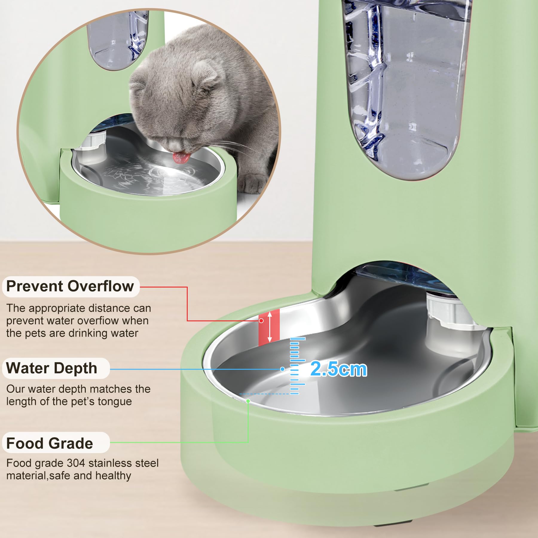 WyfKyd large-capacity feeder and waterer image for multi-day pet care.