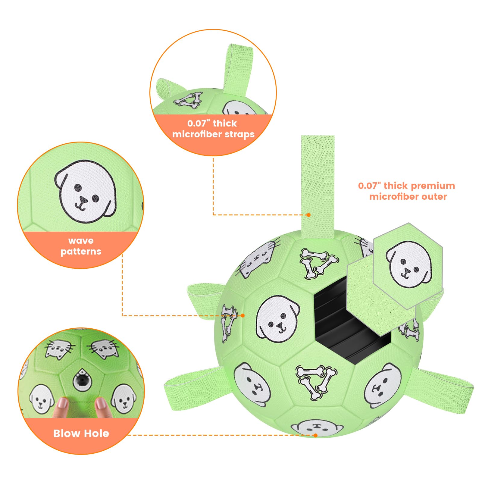 WYNTRIUM 8-inch ball fits medium to large dogs