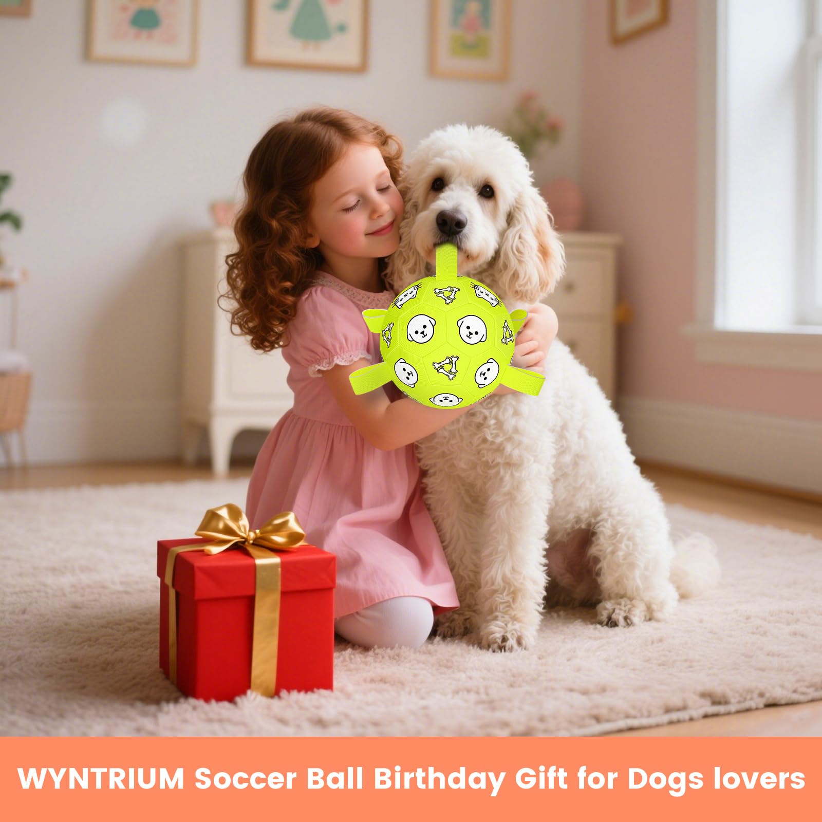 WYNTRIUM 8-inch ball ideal gift for medium to large dogs 30-90 lbs