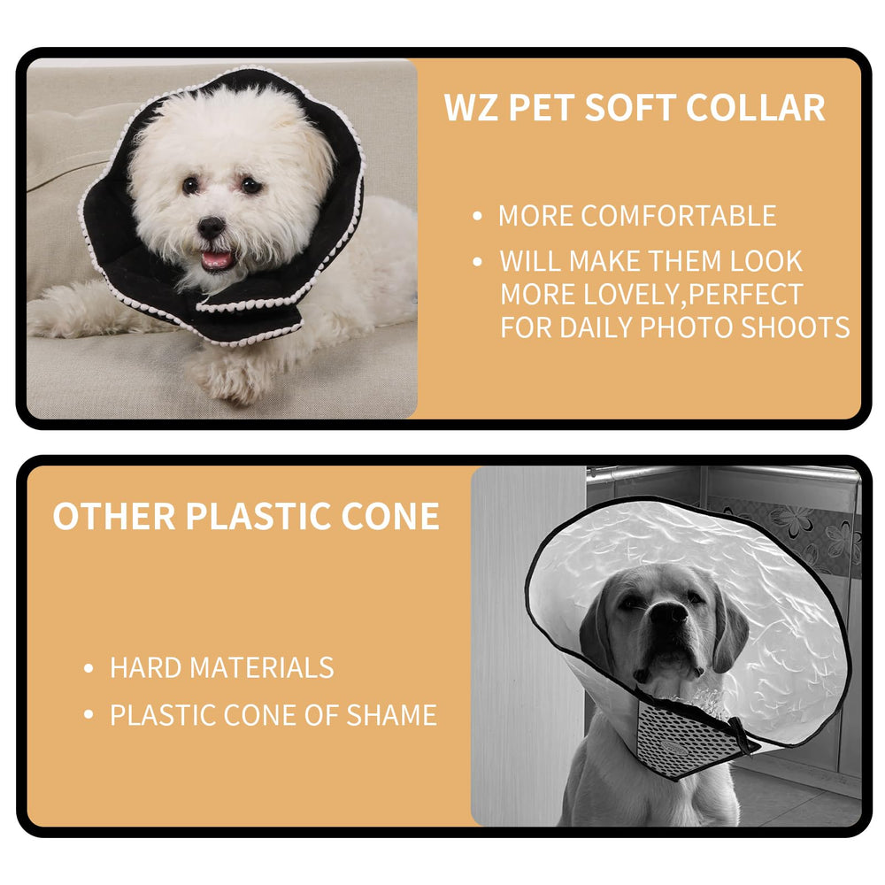WZ PET cone allows eating and drinking while recovering.