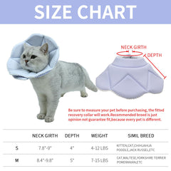 WZ PET Soft Cat Recovery Collar folded blue demonstrates easy storage and compact travel