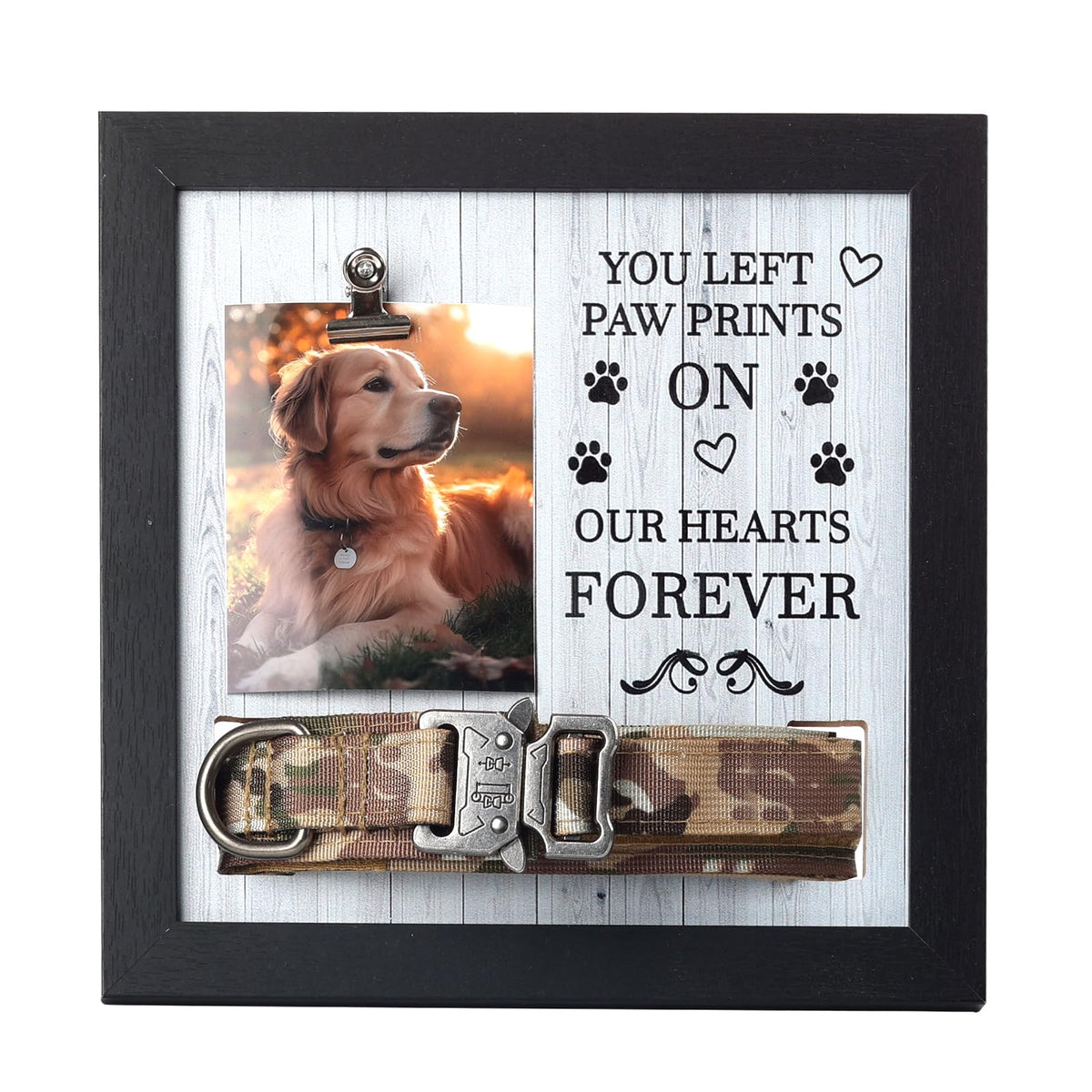 X-partner pet memorial frame collar holder displays collar neatly for timeless remembrance