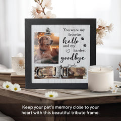 X-partner rustic wood pet memorial frame offers warm display for memories