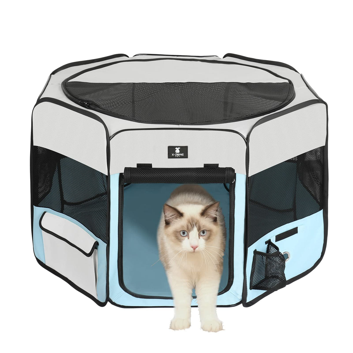 X-ZONE PET dog playpen folded carry case for easy portability.