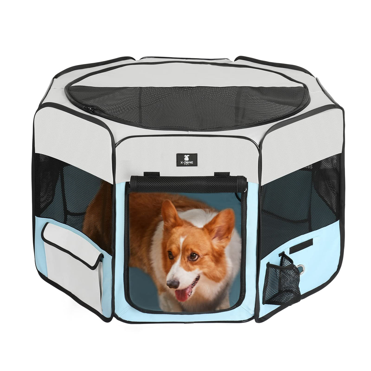 X-ZONE PET dog playpen foldable with carry case for portability