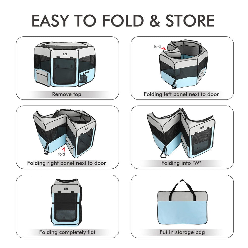X-ZONE PET dog playpen foldable design for indoor and outdoor use.