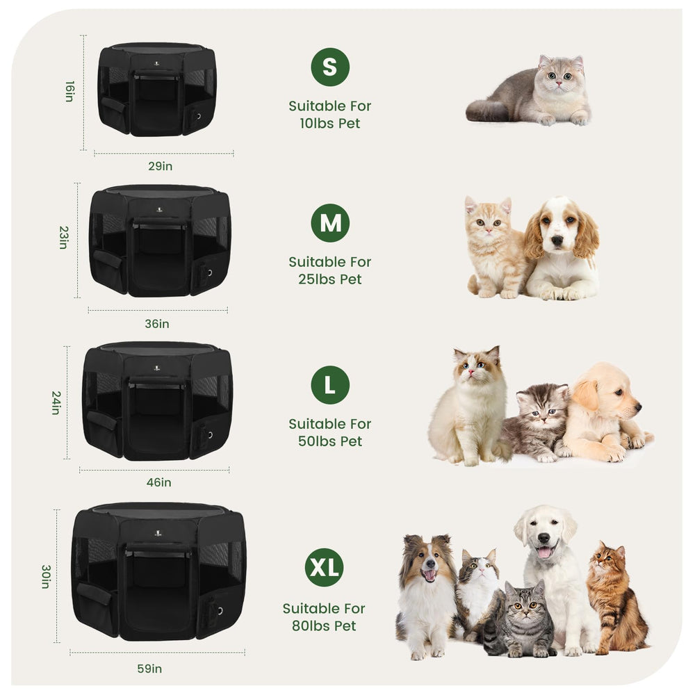 X-ZONE PET playpen eight-mesh panels provide ample ventilation.
