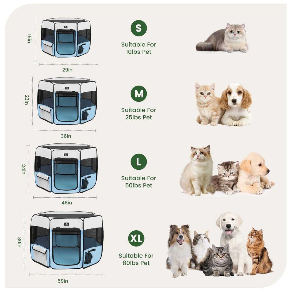 X-ZONE PET playpen mesh panels provide ventilation and visibility.