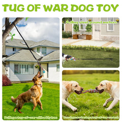 Xaninp tether tug adjustable safety rope enables customizable, secure yard play sessions