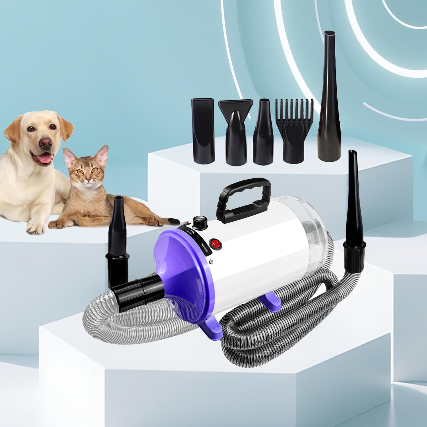 Xapigo dog vacuum-dryer detachable-parts design for easy cleaning.