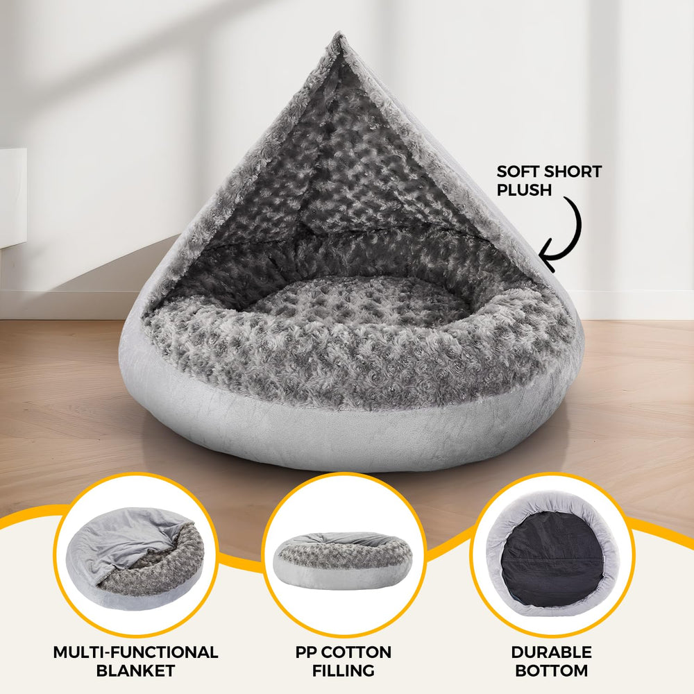 Xavaro cave dog bed machine washable outer cover for quick care.