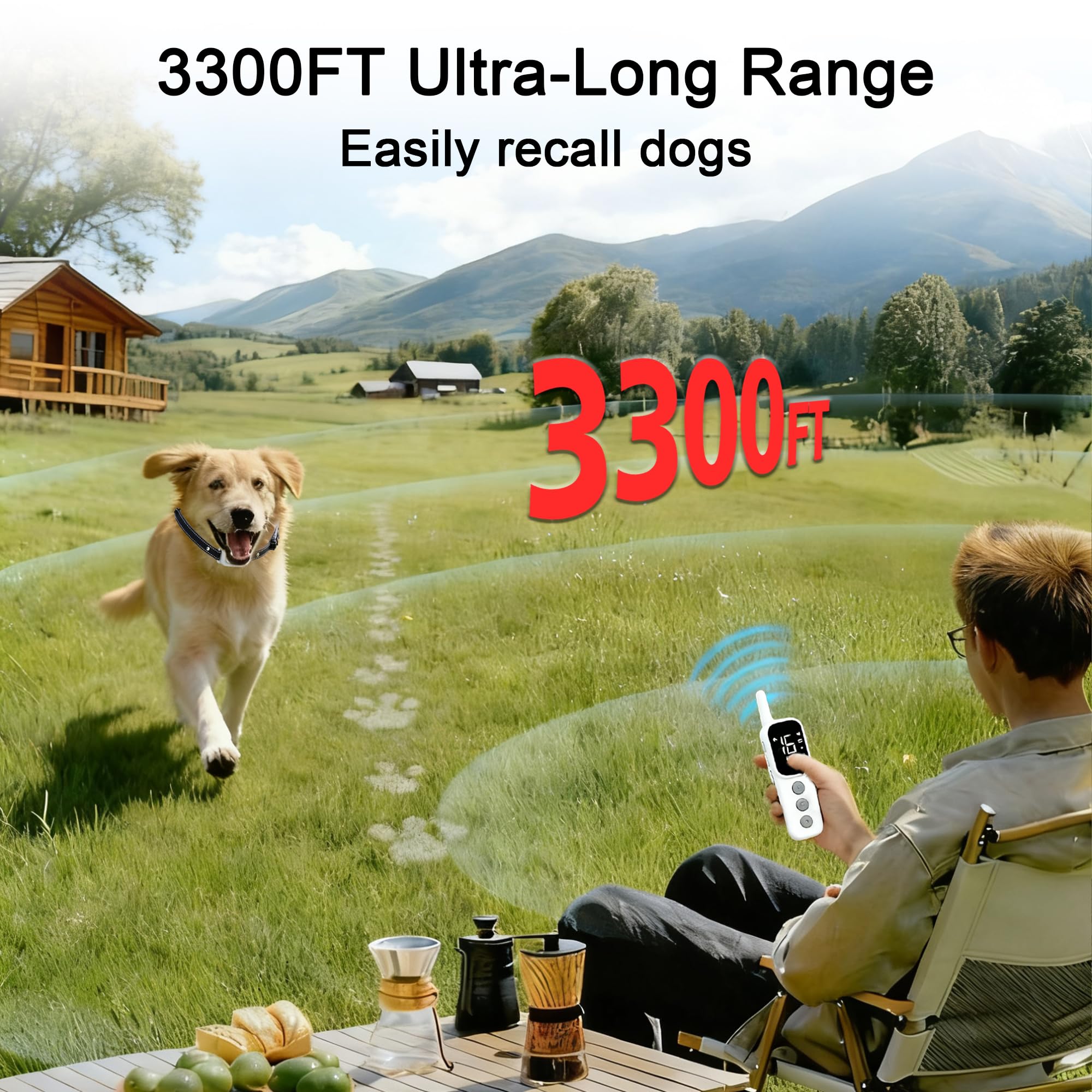 Xavbrysw LED light feature aiding night-time dog tracking