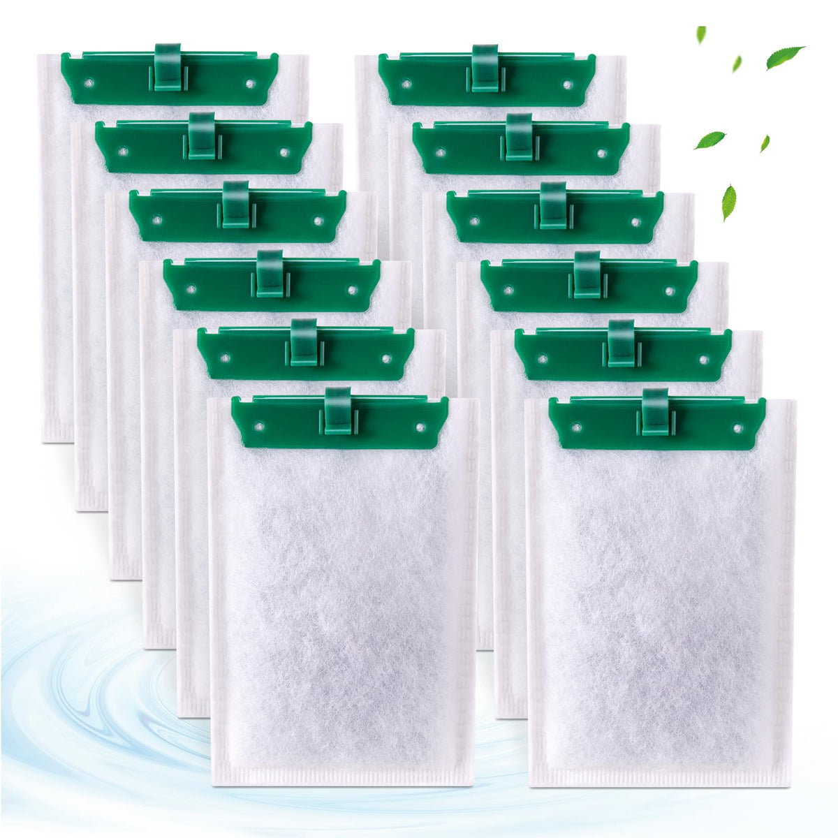 xbbwmrs 12-count medium filter cartridges packaging demonstrates a ready-to-use setup for small tanks