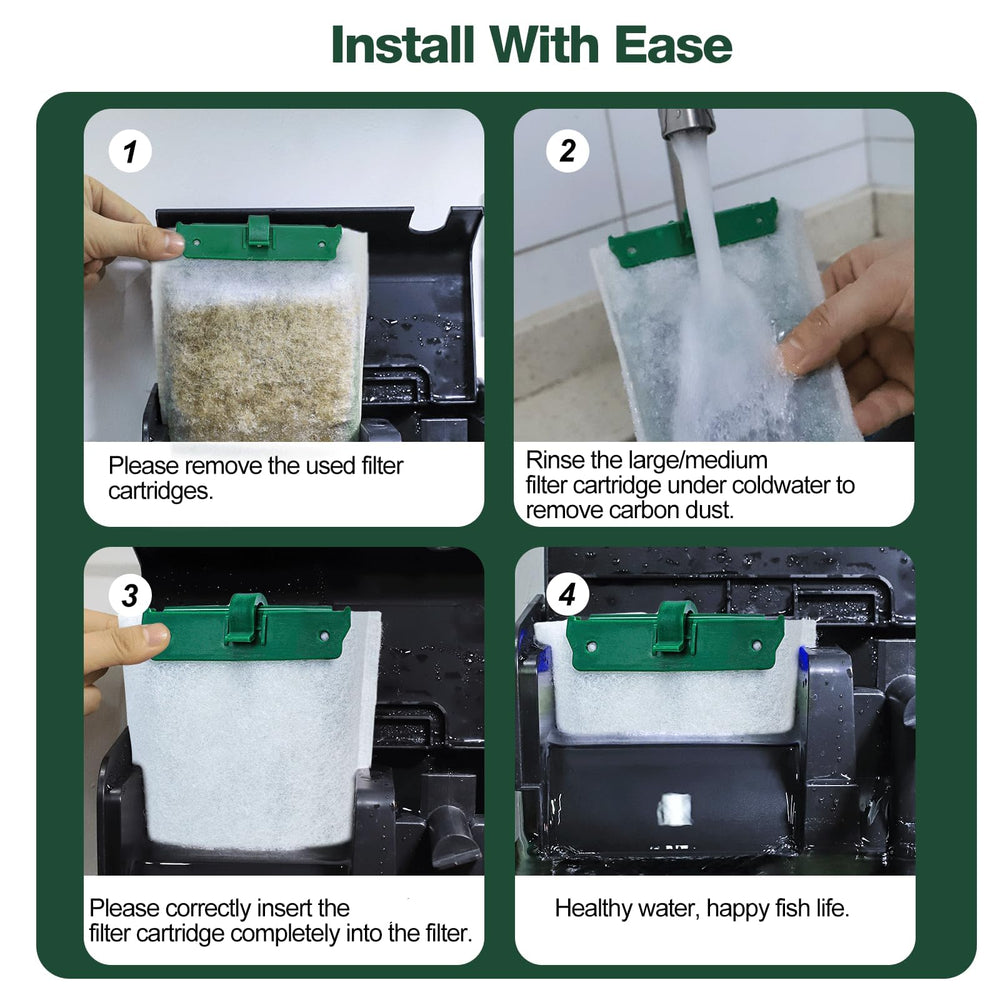xbbwmrs 12-count medium filter cartridges ready-to-use design for easy setup in whisper filters