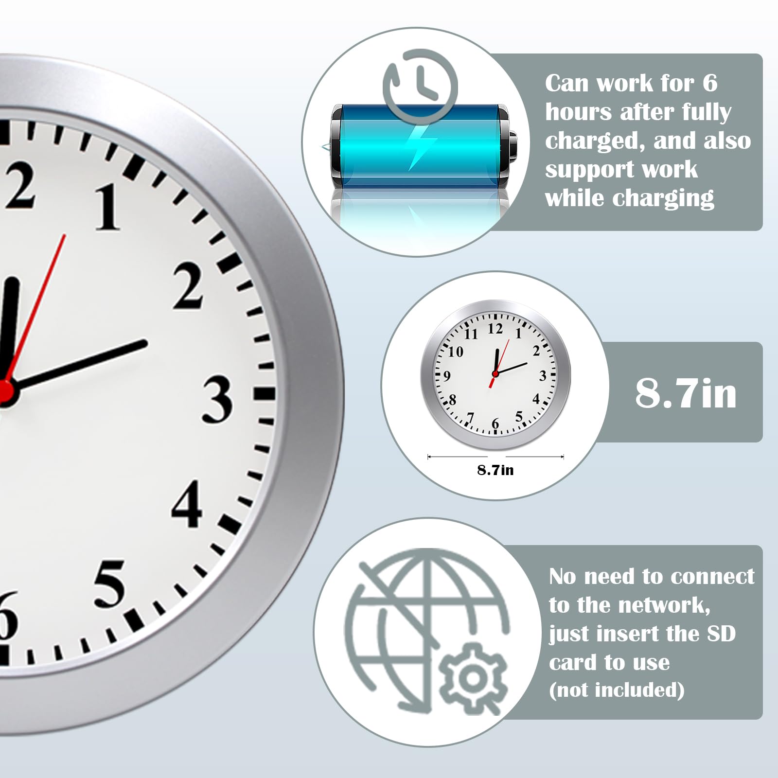 XCOUI hidden camera clock motion detection showcases smart recording on movement