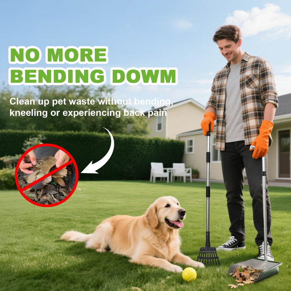 XDMURYM pooper scooper large 11-6-inch tray cleans more waste per pass.